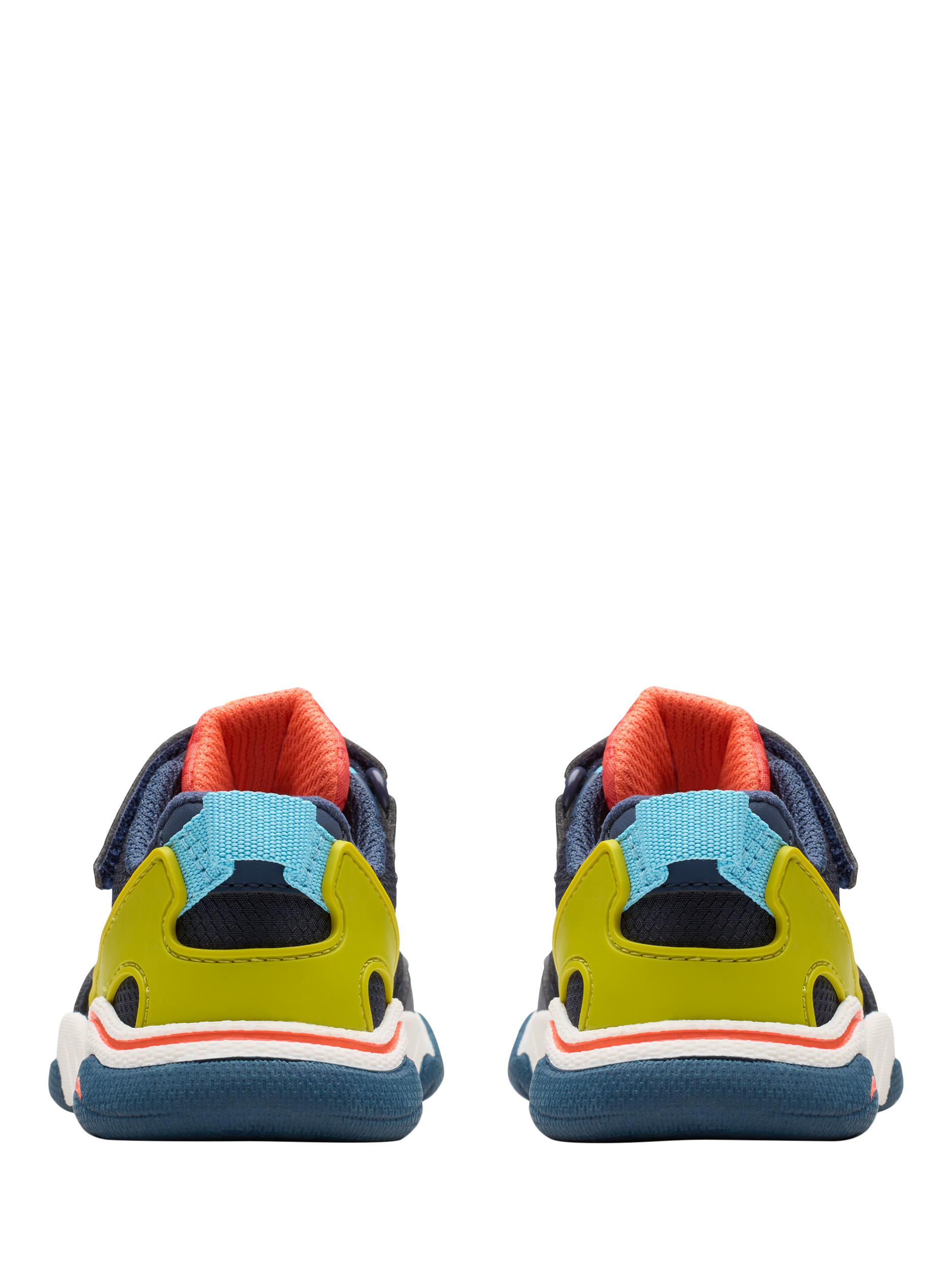 Product image 5 of 6, which shows Clarks Kids' Feather Track Trainers, Navy Combi, 3 F Jnr