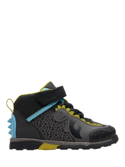 Clarks Kids' Steggy2 Tri T Leather Shoes, Grey Combi, Grey Combi