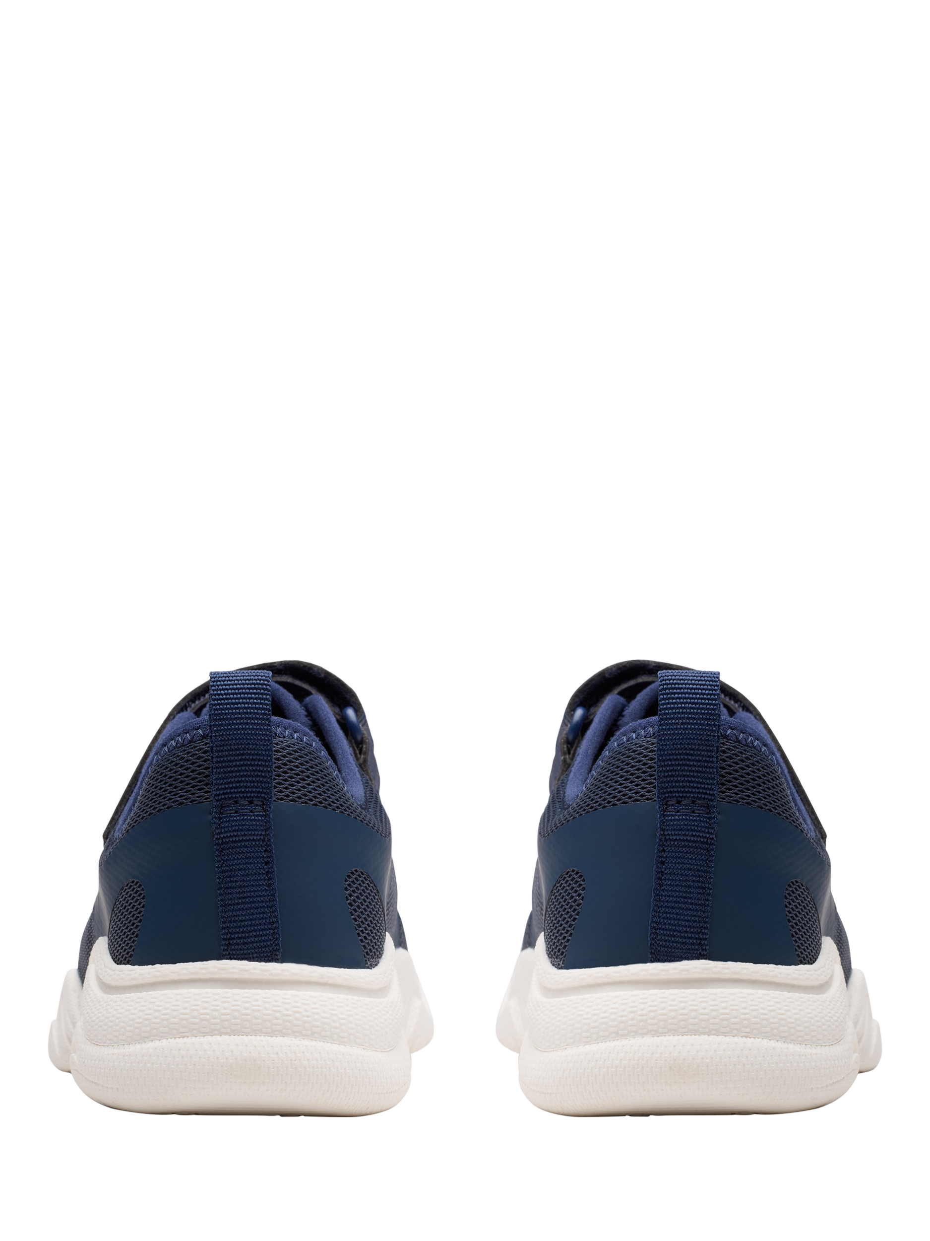 Product image 5 of 7, which shows Clarks Kids' Feather Ath Panelled Trainers, Navy, 7 F Jnr