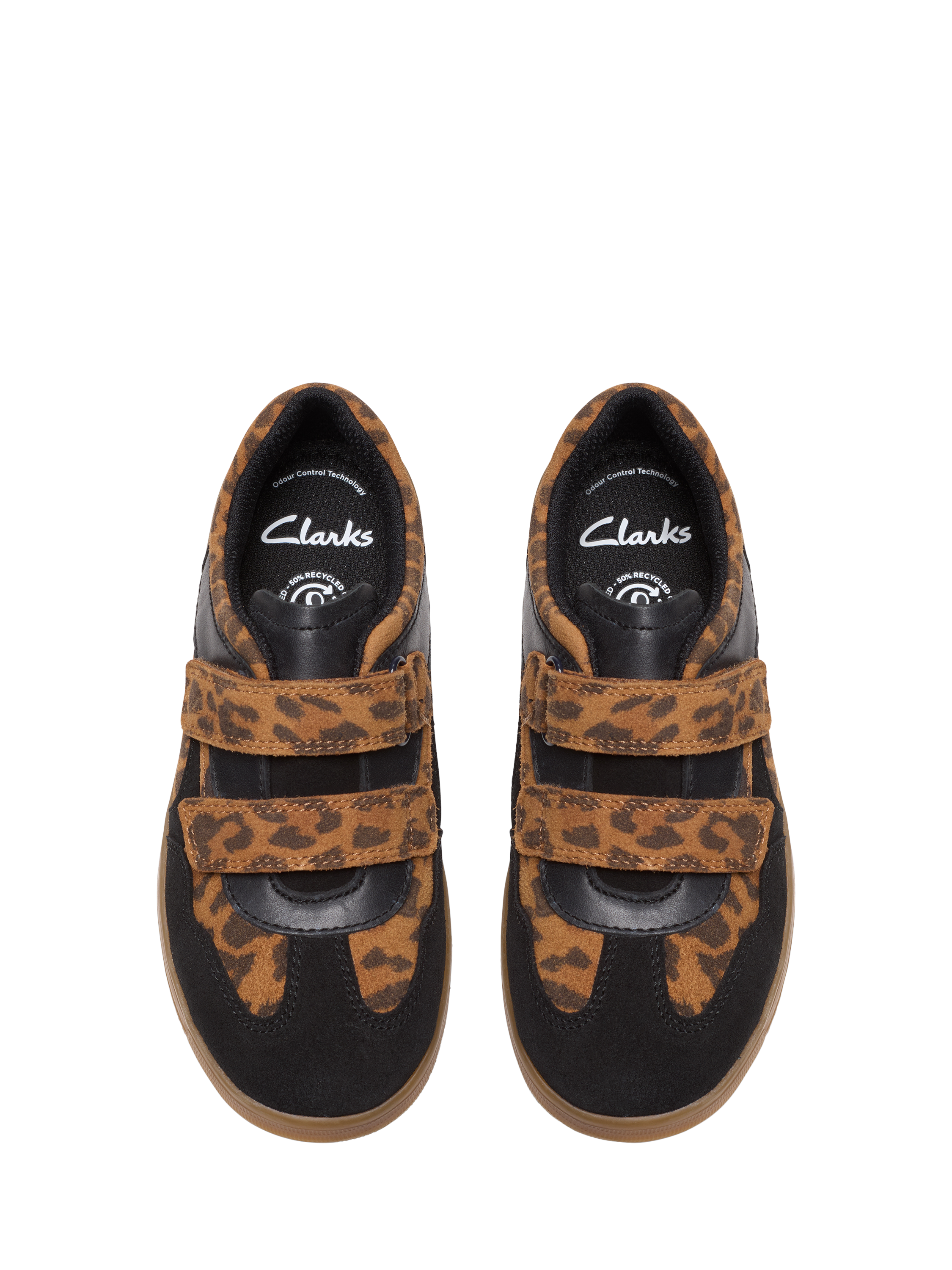 Product image 6 of 6, which shows Clarks Kids' Disco Vibe K. Leather Shoes, Leopard Print, 7 G Jnr