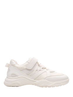 Clarks Kids' Feather Pace Padded Trainers, White, White