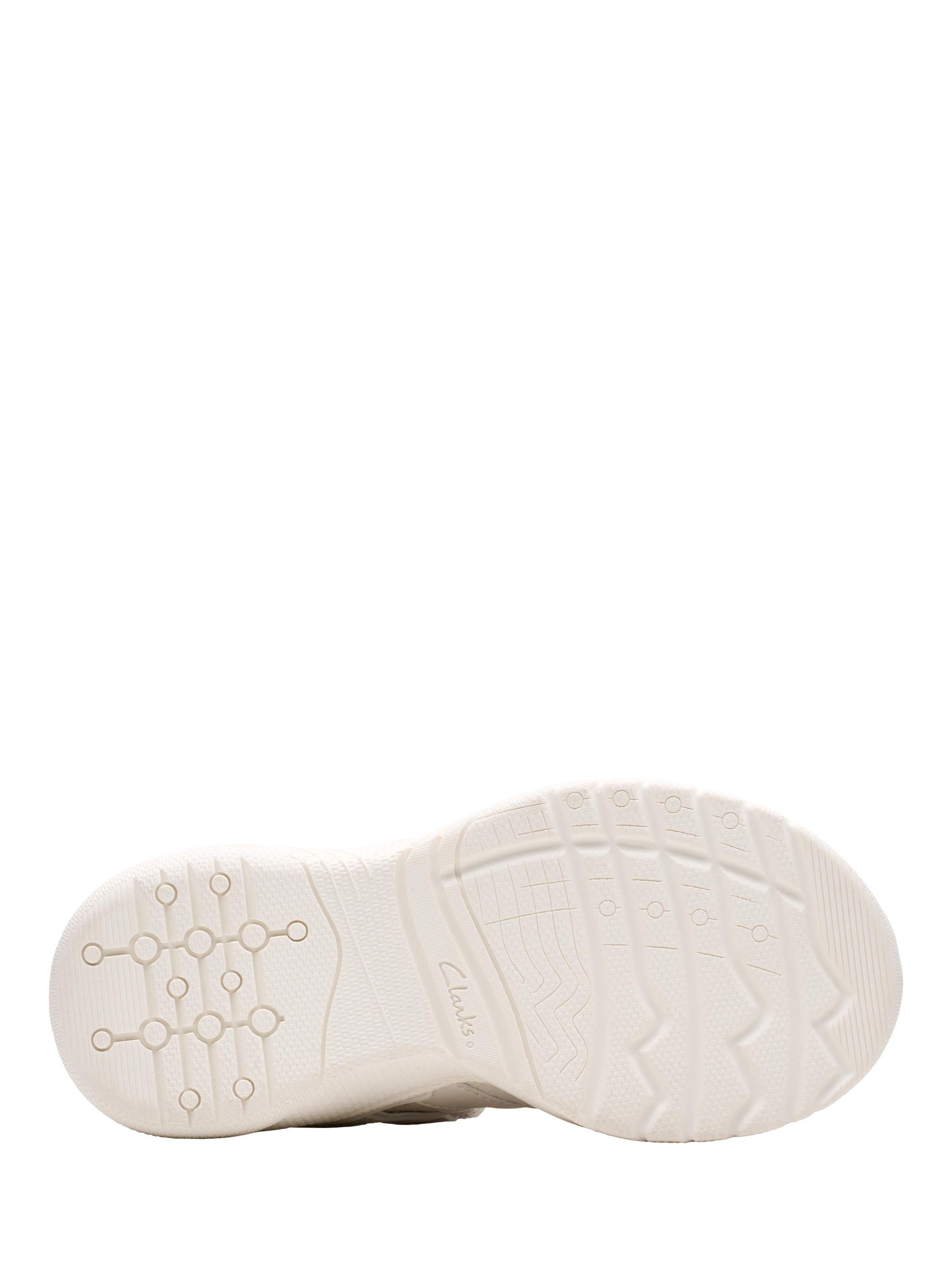 Product image 3 of 6, which shows Clarks Kids' Feather Pace Padded Trainers, White, 10.5 G Jnr