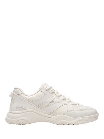 Clarks Kids' Feather Pace Chunky Trainers, White, White