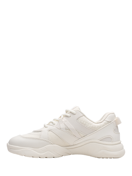 Clarks Kids' Feather Pace Chunky Trainers, White - view 2, White