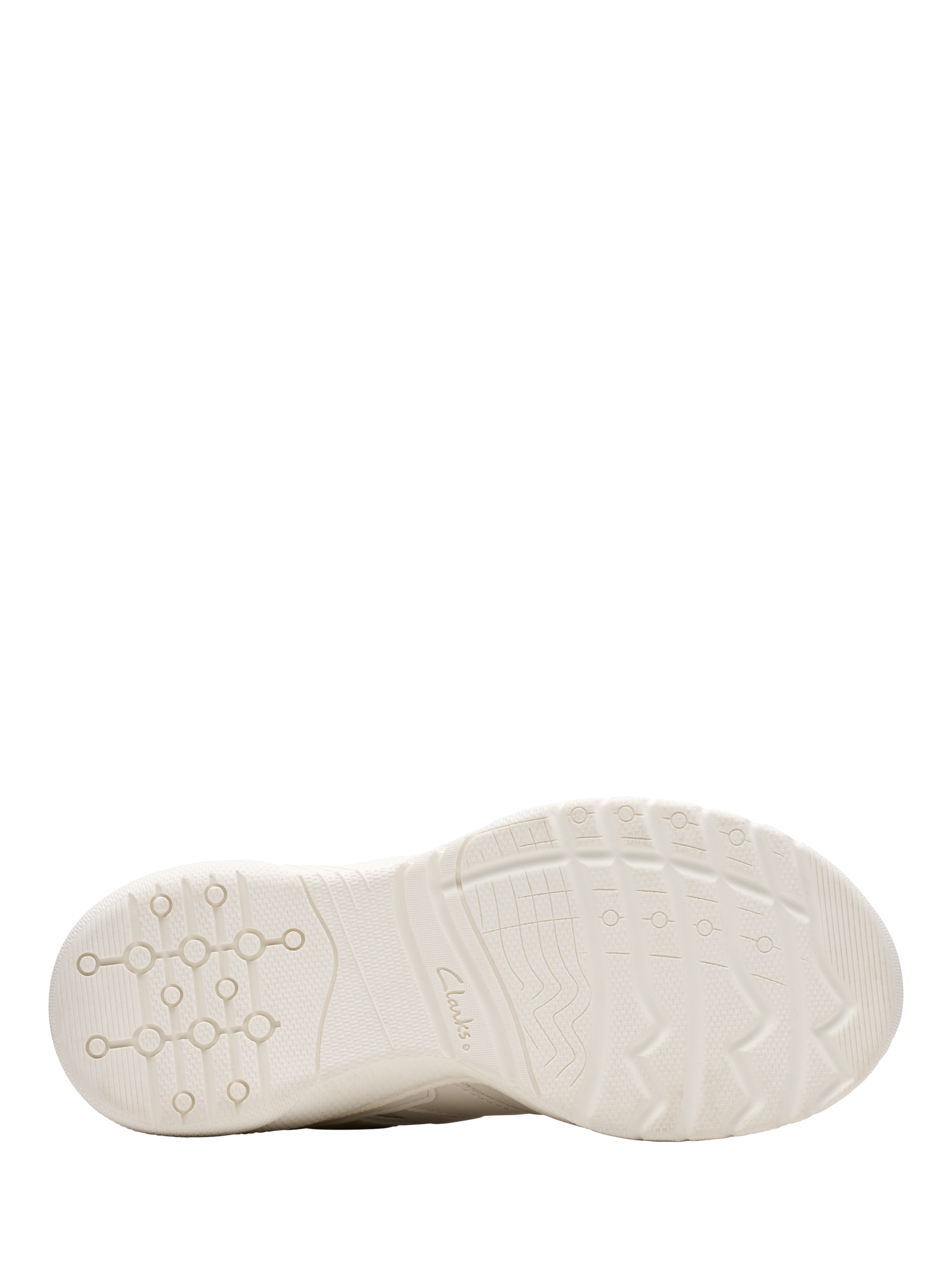 Product image 3 of 6, which shows Clarks Kids' Feather Pace Chunky Trainers, White, 13 F Jnr