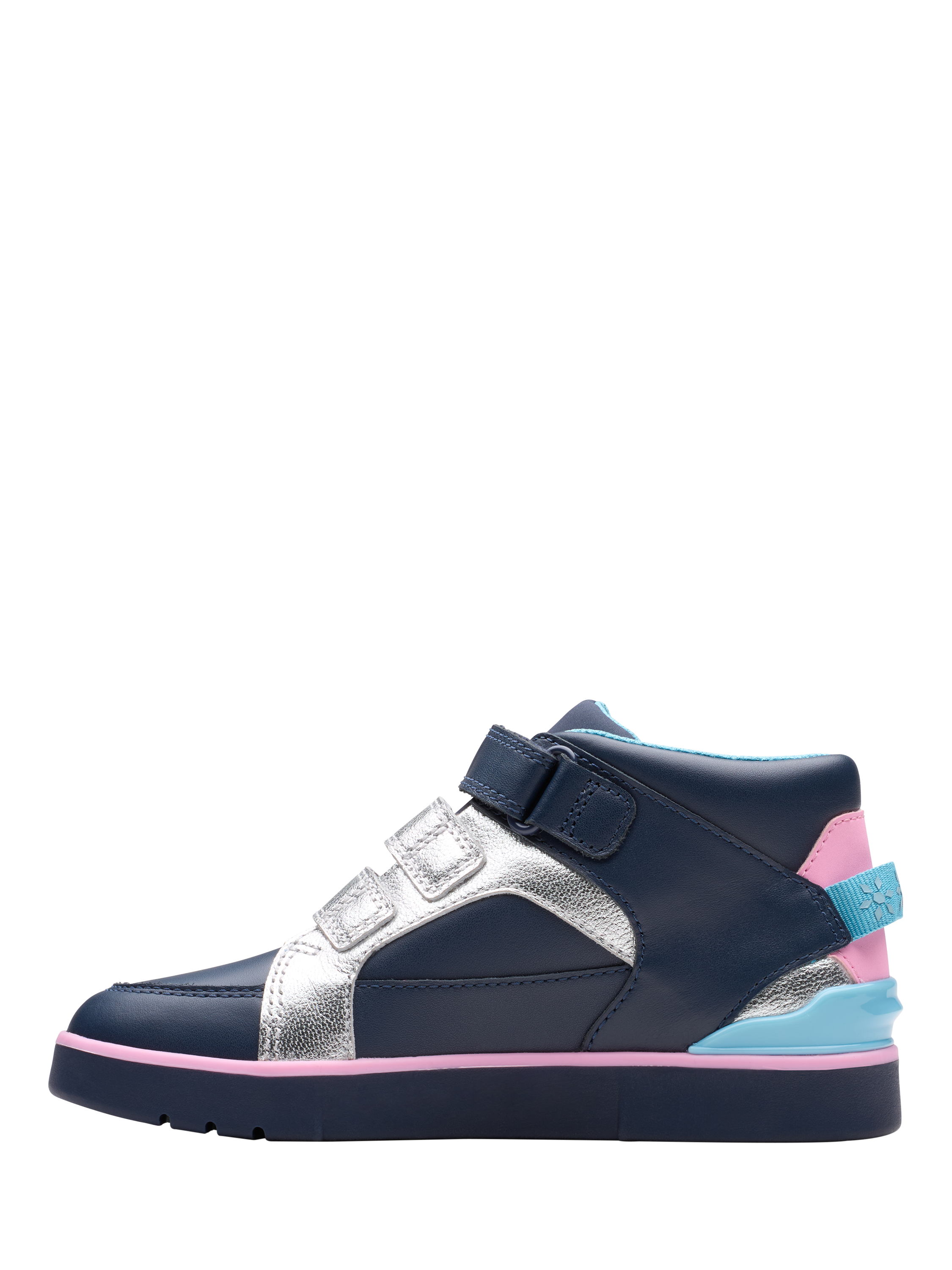 Product image 2 of 6, which shows Clarks Kids' Oslo Play Ankle Boots, Navy, 7 F Jnr