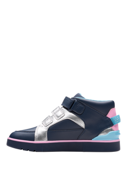 Clarks Kids' Oslo Play Ankle Boots, Navy - view 2, Navy