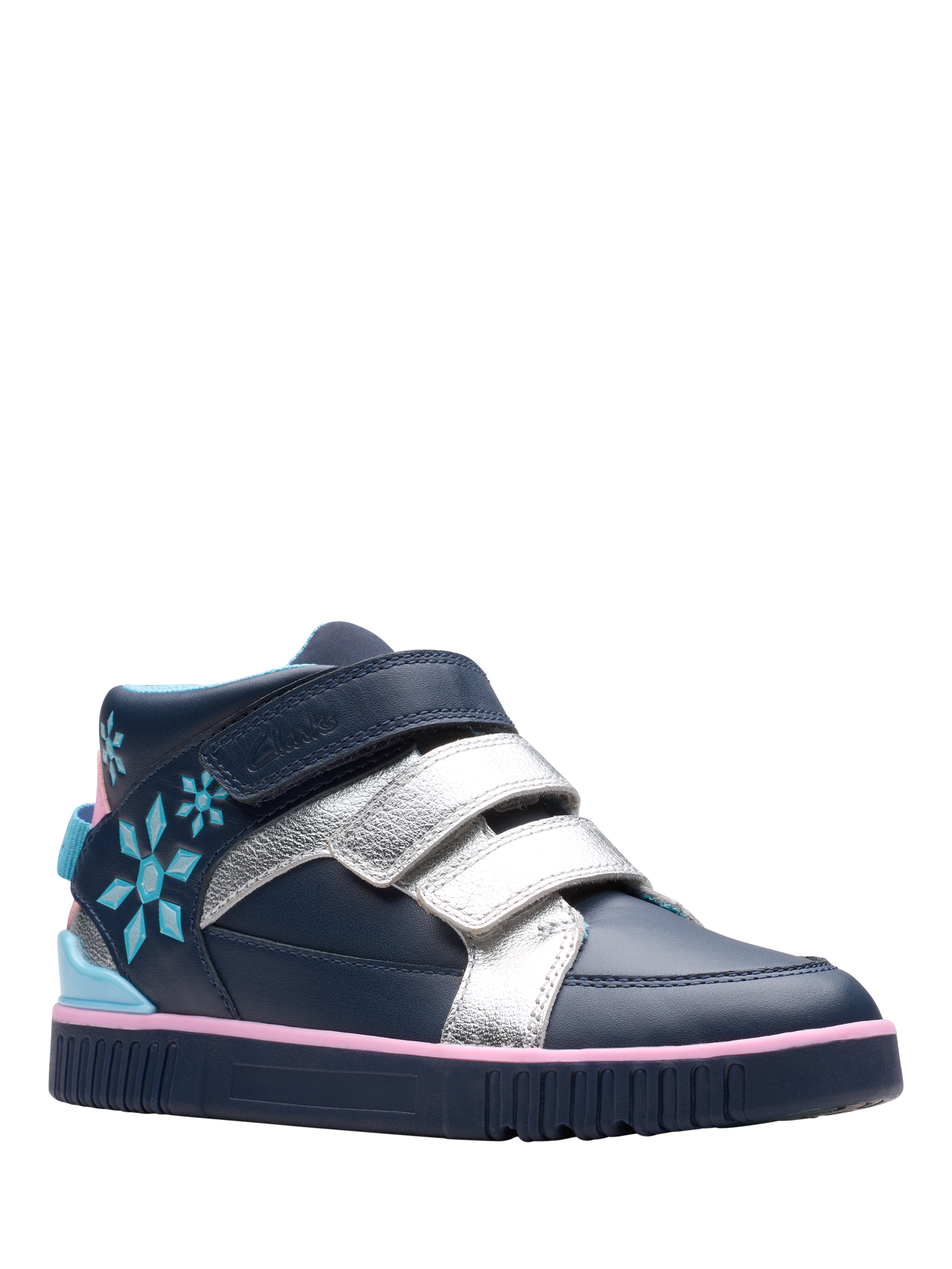 Product image 4 of 6, which shows Clarks Kids' Oslo Play Ankle Boots, Navy, 7 F Jnr