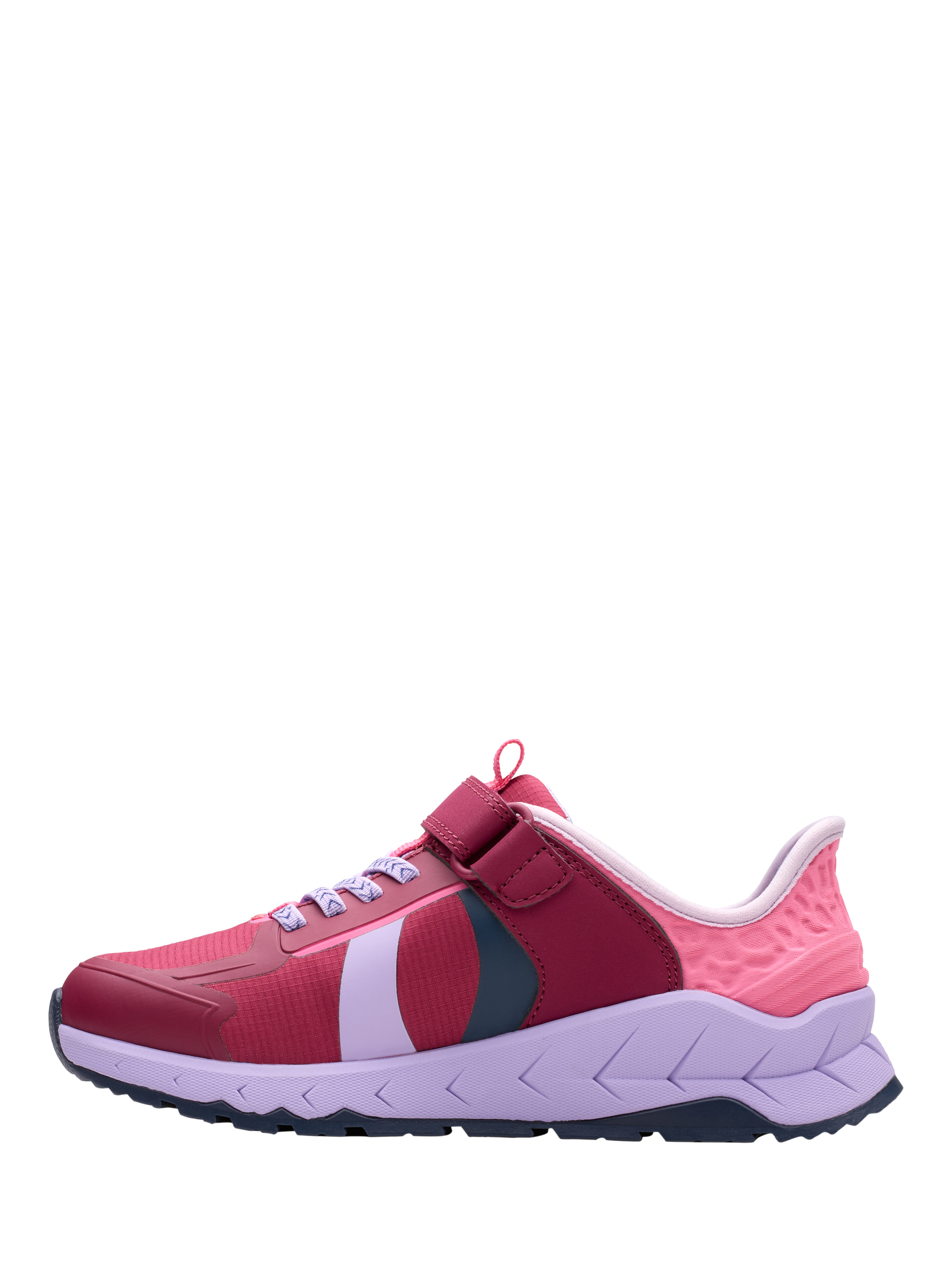 Product image 2 of 6, which shows Clarks Kids' Selva Lane K Trainers, Berry Combi, 7 F Jnr