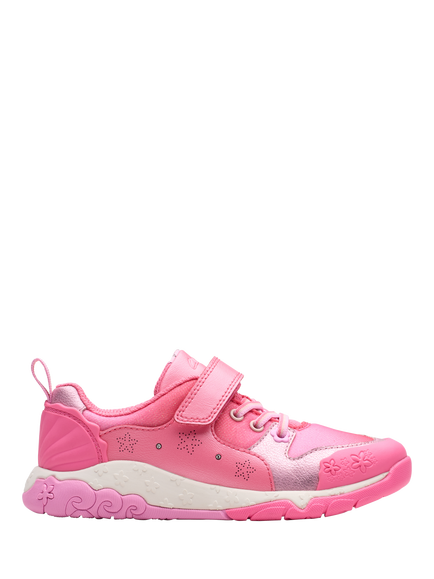 Clarks Kids' Tidal Shell K Padded Trainers, Pink, Pink