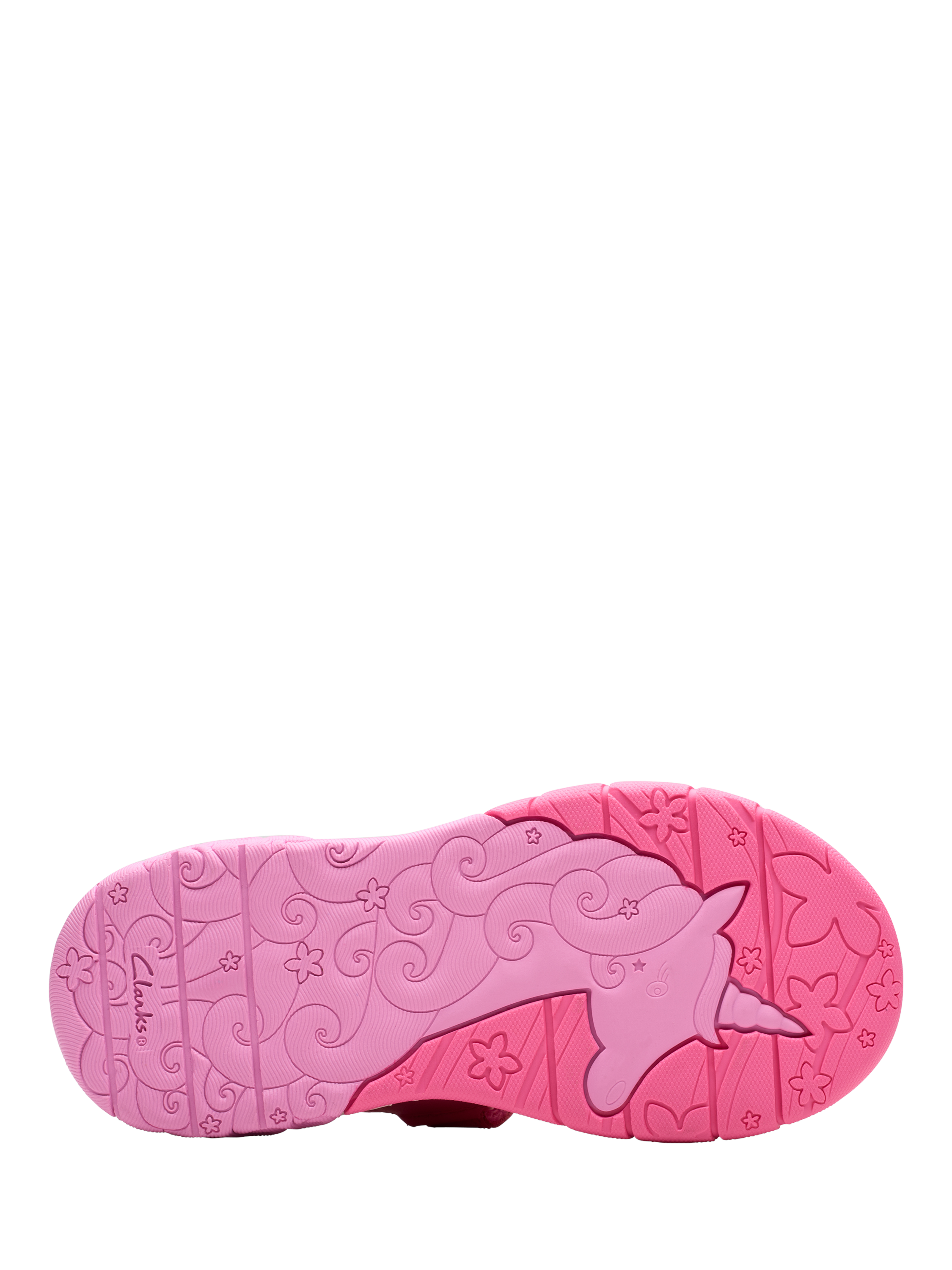 Product image 3 of 7, which shows Clarks Kids' Tidal Shell K Padded Trainers, Pink, 7 F Jnr