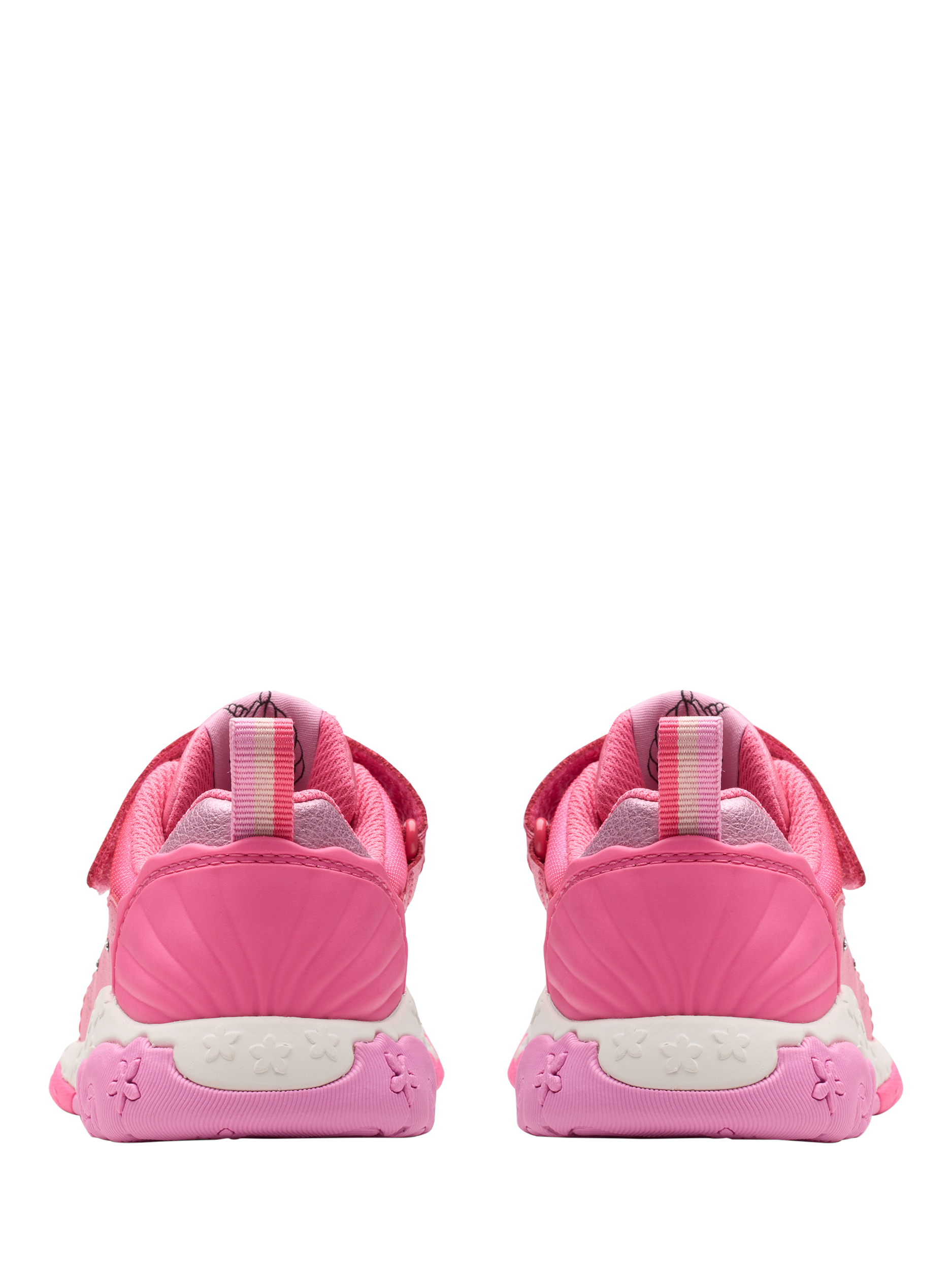 Product image 5 of 7, which shows Clarks Kids' Tidal Shell K Padded Trainers, Pink, 7 F Jnr