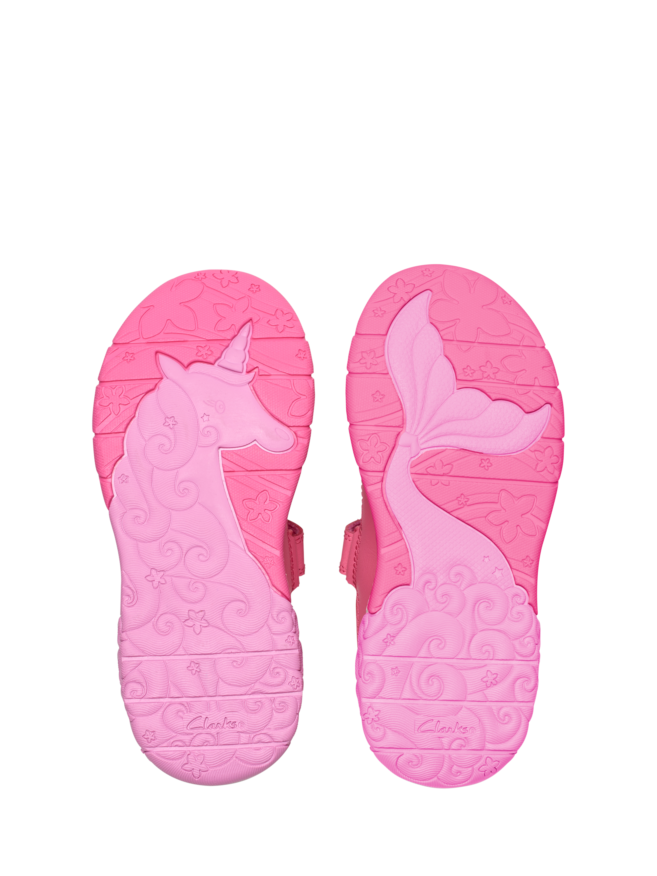 Product image 7 of 7, which shows Clarks Kids' Tidal Shell K Padded Trainers, Pink, 7 F Jnr