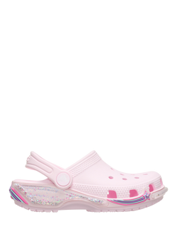 Crocs Kids' Star Sparkle Classic Clogs, Pink Milk, Pink Milk