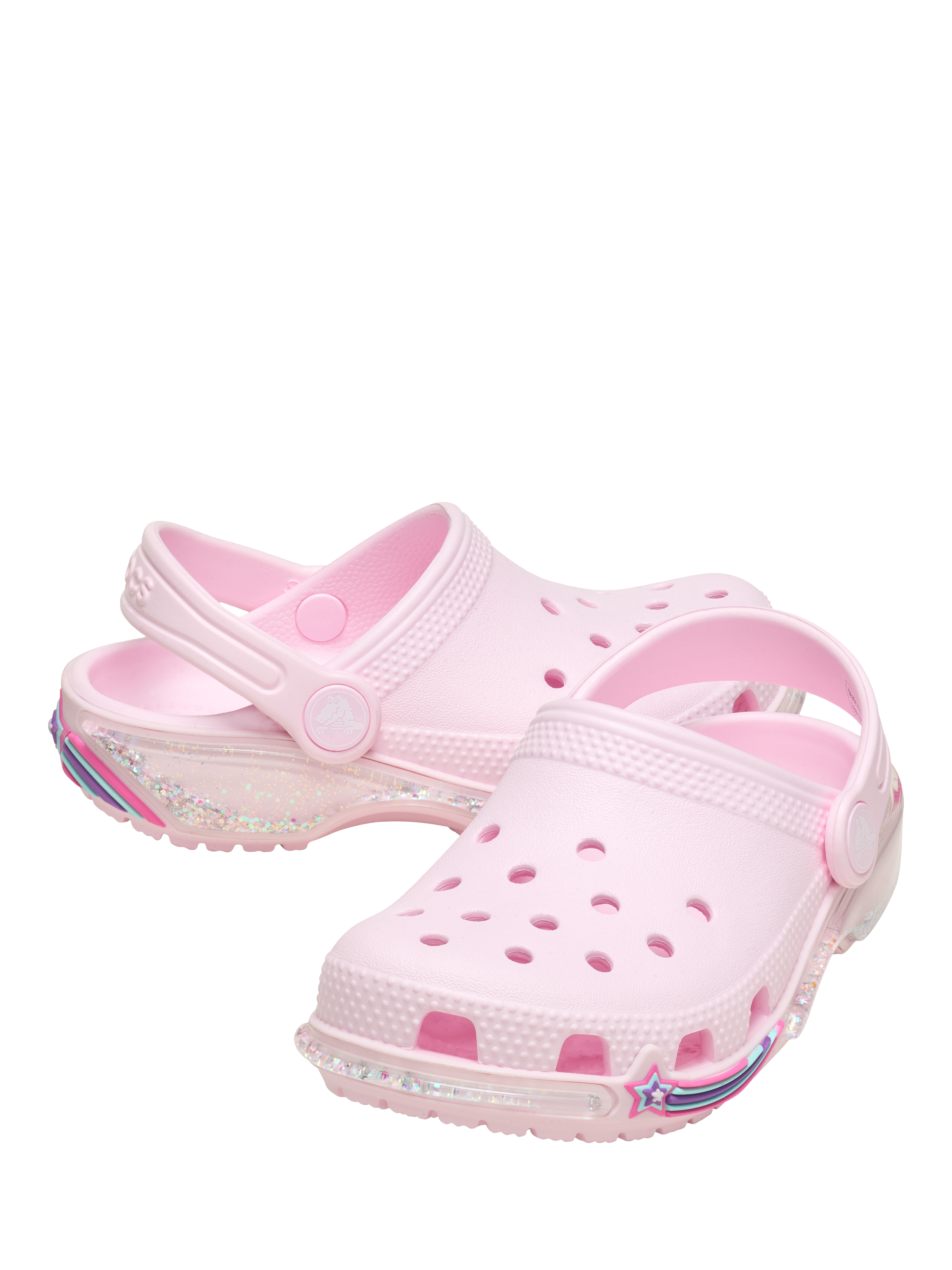 Product image 2 of 5, which shows Crocs Kids' Star Sparkle Classic Clogs, Pink Milk, 5 Jnr