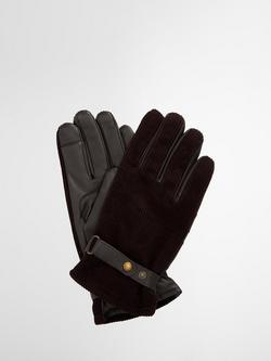 Barbour Nelson Leather Gloves, Brown - view 2, Brown