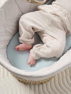 Bedfolk Moses Basket Fitted Sheet - view 2, Sky