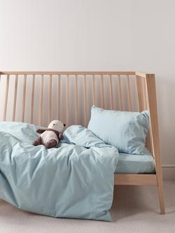 Bedfolk Toddler Duvet Cover Set, 140 x 120cm, Sky