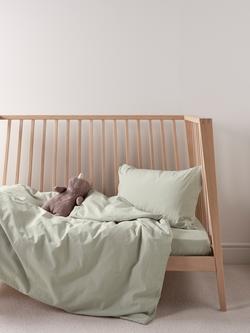 Bedfolk Toddler Duvet Cover Set, 140 x 120cm, Sage