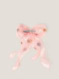 Monsoon Kids' Organza Felt Flower Bow Hair Clip, Pink