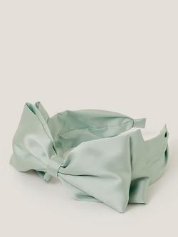 Monsoon Kids' Bridesmaid Bow Headband, Sage, Sage