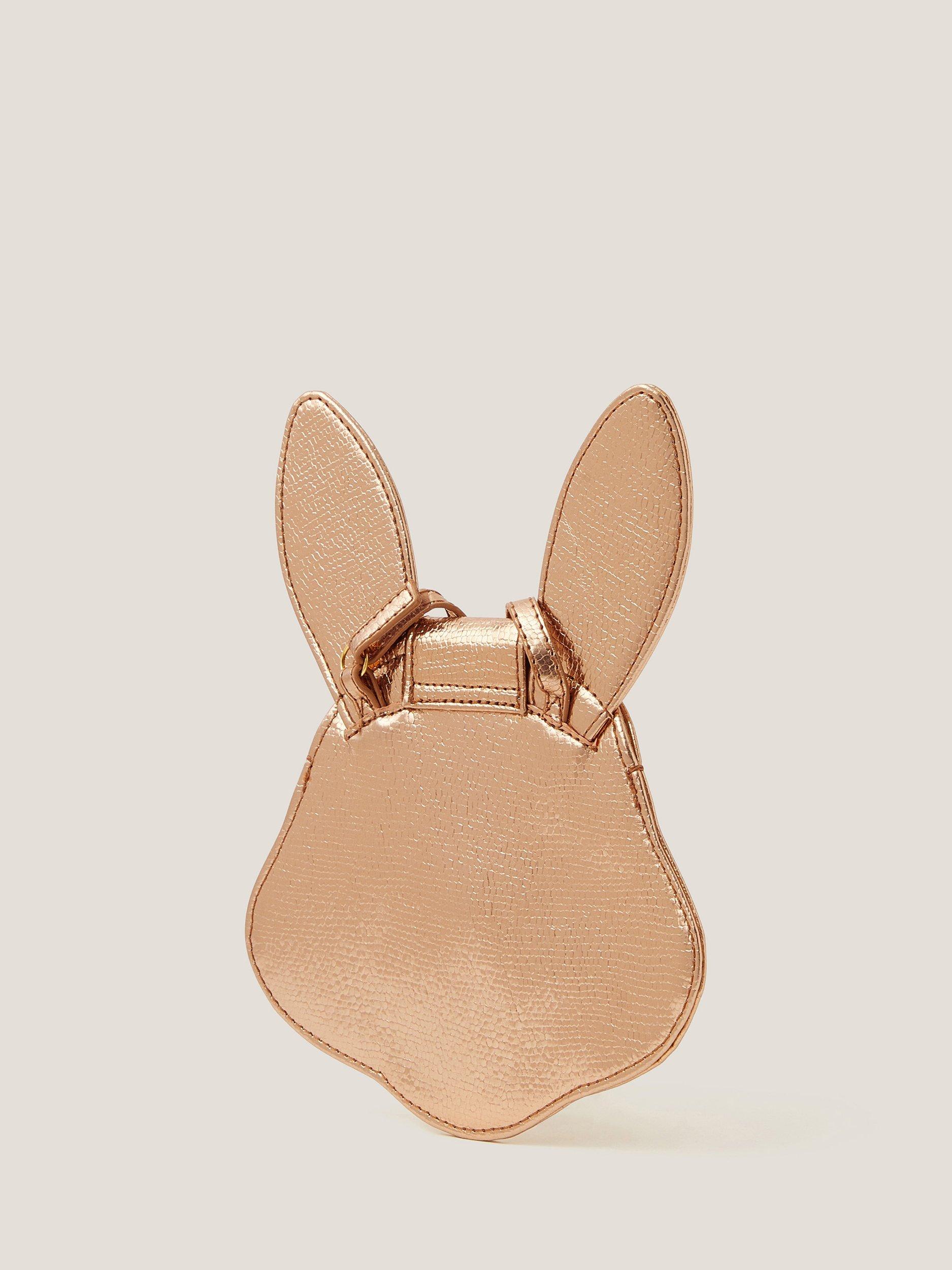 Product image 2 of 4, which shows Monsoon Kids' Metallic Bunny Bag, Gold, One Size