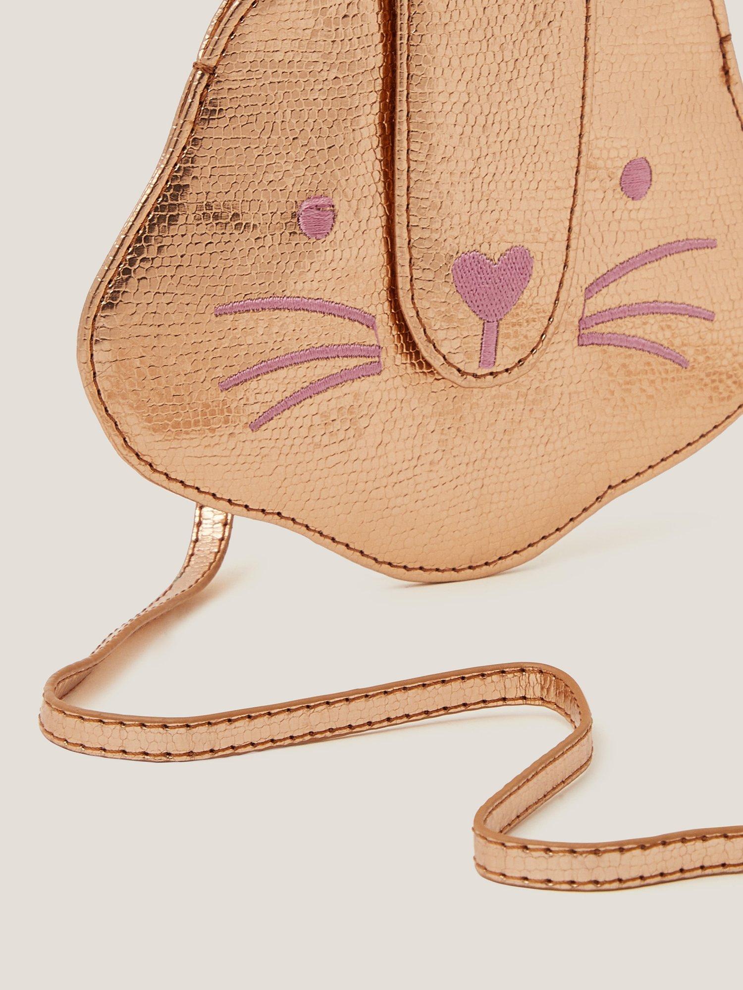 Product image 3 of 4, which shows Monsoon Kids' Metallic Bunny Bag, Gold, One Size