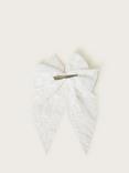 Monsoon Kids' Birdesmaid Lace Bow Hair Clip, Ivory