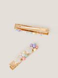 Monsoon Kids' Pearly Flower Hair Clips, Pack of 2, Multi