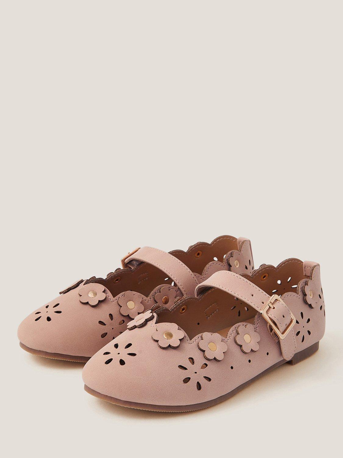 Product image 2 of 2, which shows Monsoon Kids' Flower Ballet Flats, Pink, 10 Jnr