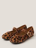 Monsoon Kids' Leopard Buckle Ballet Shoes