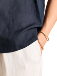 Joules Cove Sleeveless Linen Blend Top, Navy