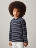Reiss Kids' Kenny Stripe Long Sleeve T-Shirt
