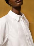 Ro&Zo Short Sleeve Cotton Poplin Shirt, White