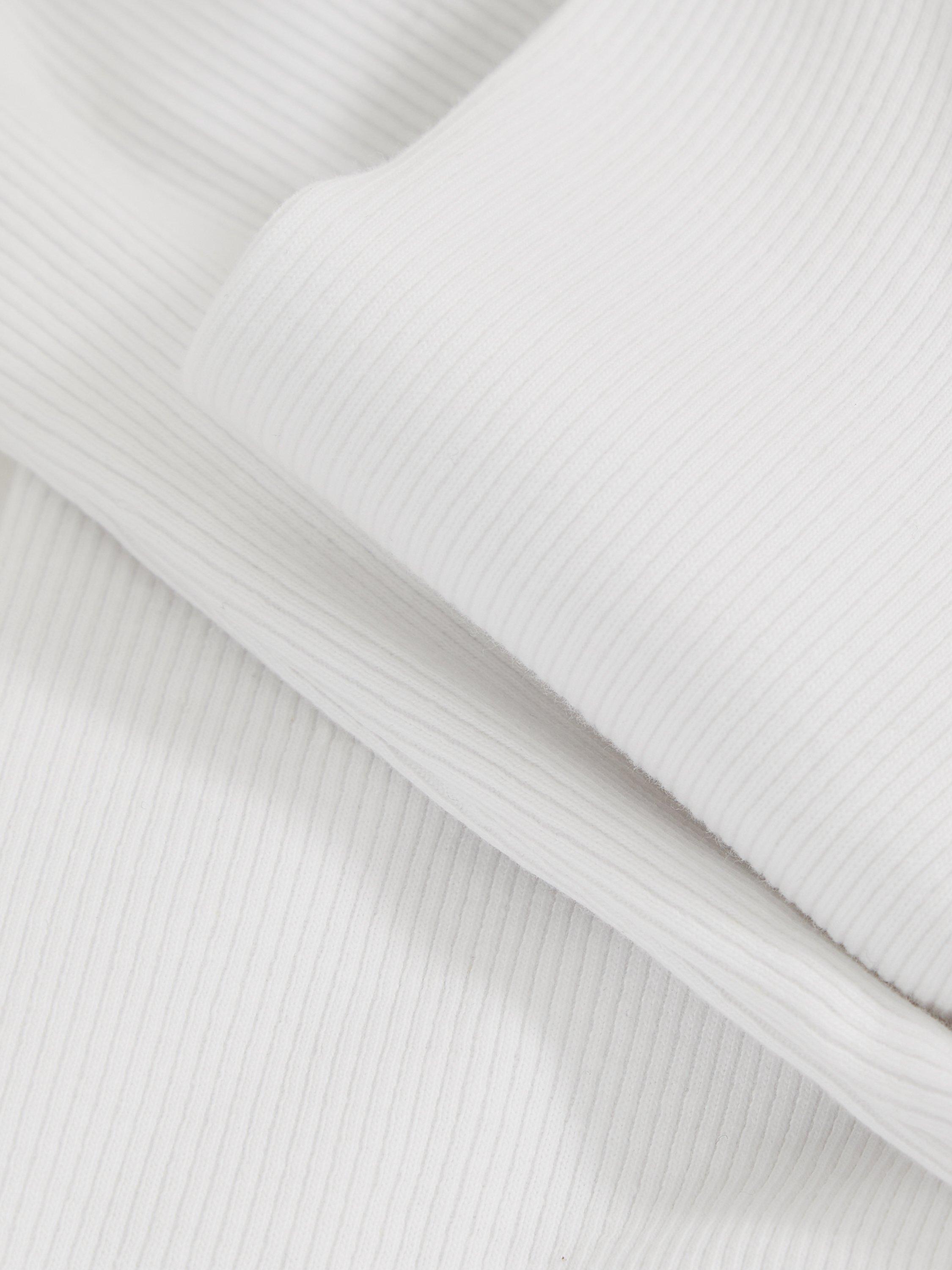 Product image 4 of 4, which shows Reiss Kids' Trina Long Sleeve Ruched Stretch Cotton T-Shirt, Ivory, 4-5 years