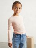 Reiss Kids' Trina Long Sleeve Top, Pale Pink
