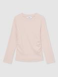 Reiss Kids' Trina Long Sleeve Top, Pale Pink