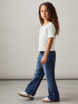 Reiss Carmelle Relaxed Denim Trousers, Blue, Blue