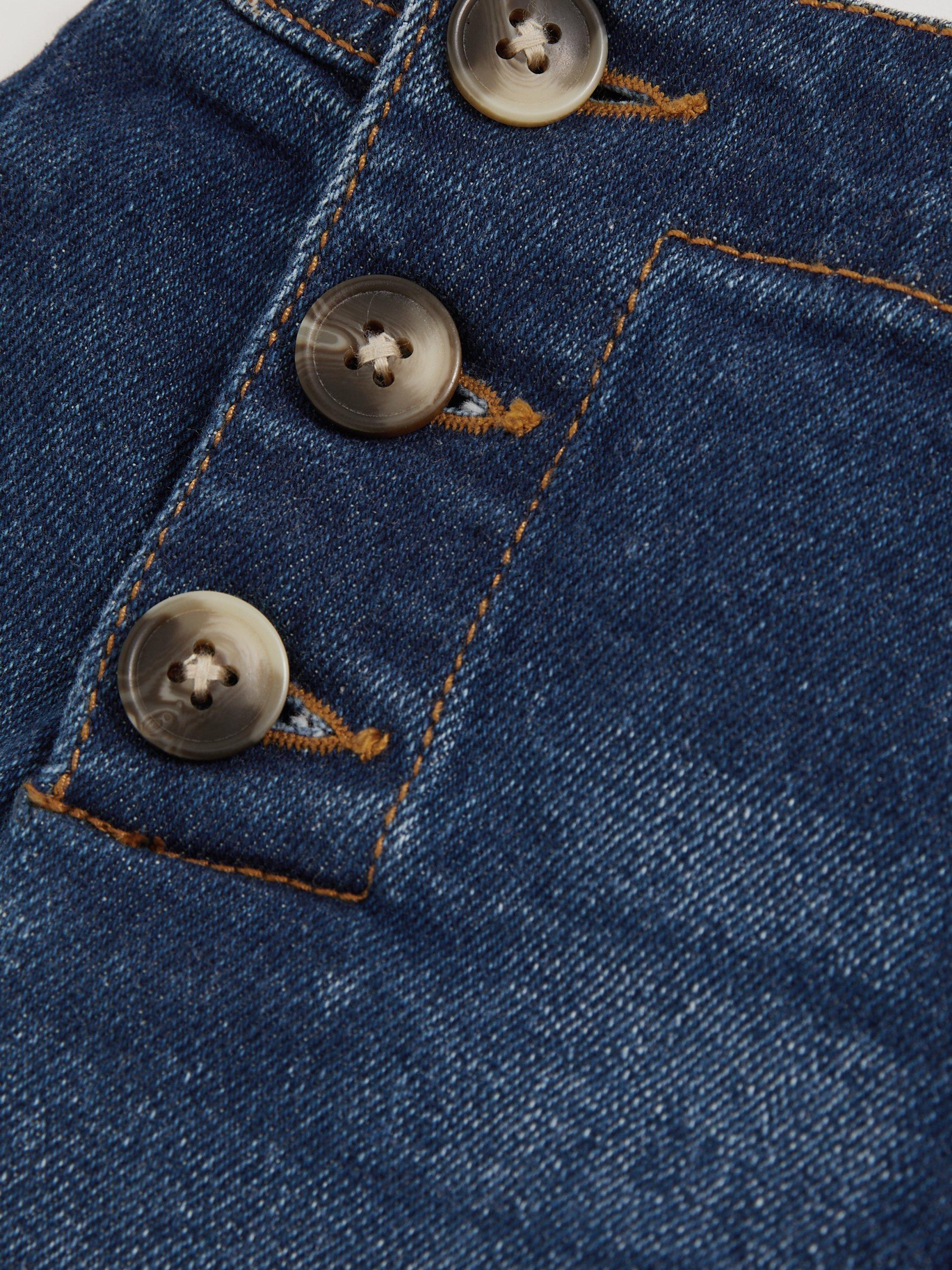 Product image 2 of 5, which shows Reiss Carmelle Relaxed Denim Trousers, Blue, 4-5 years