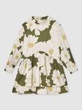 Reiss Kids' Daisy Floral Dress, Green