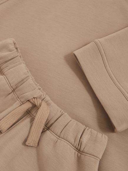 Reiss Kids' Selena Modal Blend 2-Piece Short Tracksuit, Mink - view 2, Mink