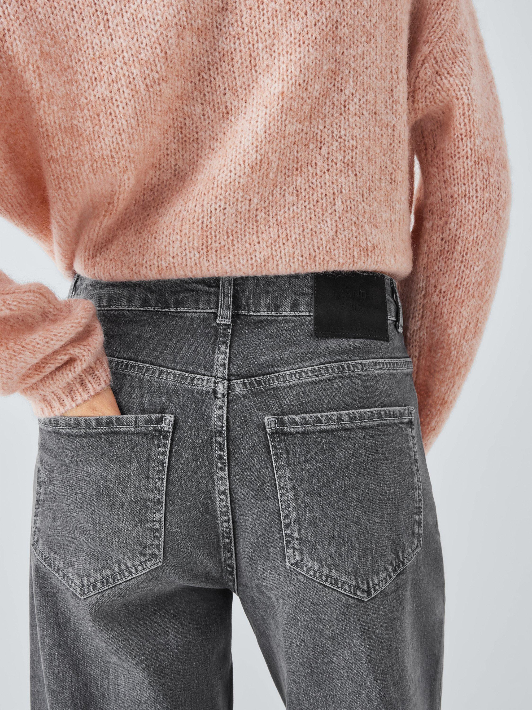 Product image 6 of 6, which shows AND/OR Westlake Wide Leg Jeans, Washed Grey, 26R