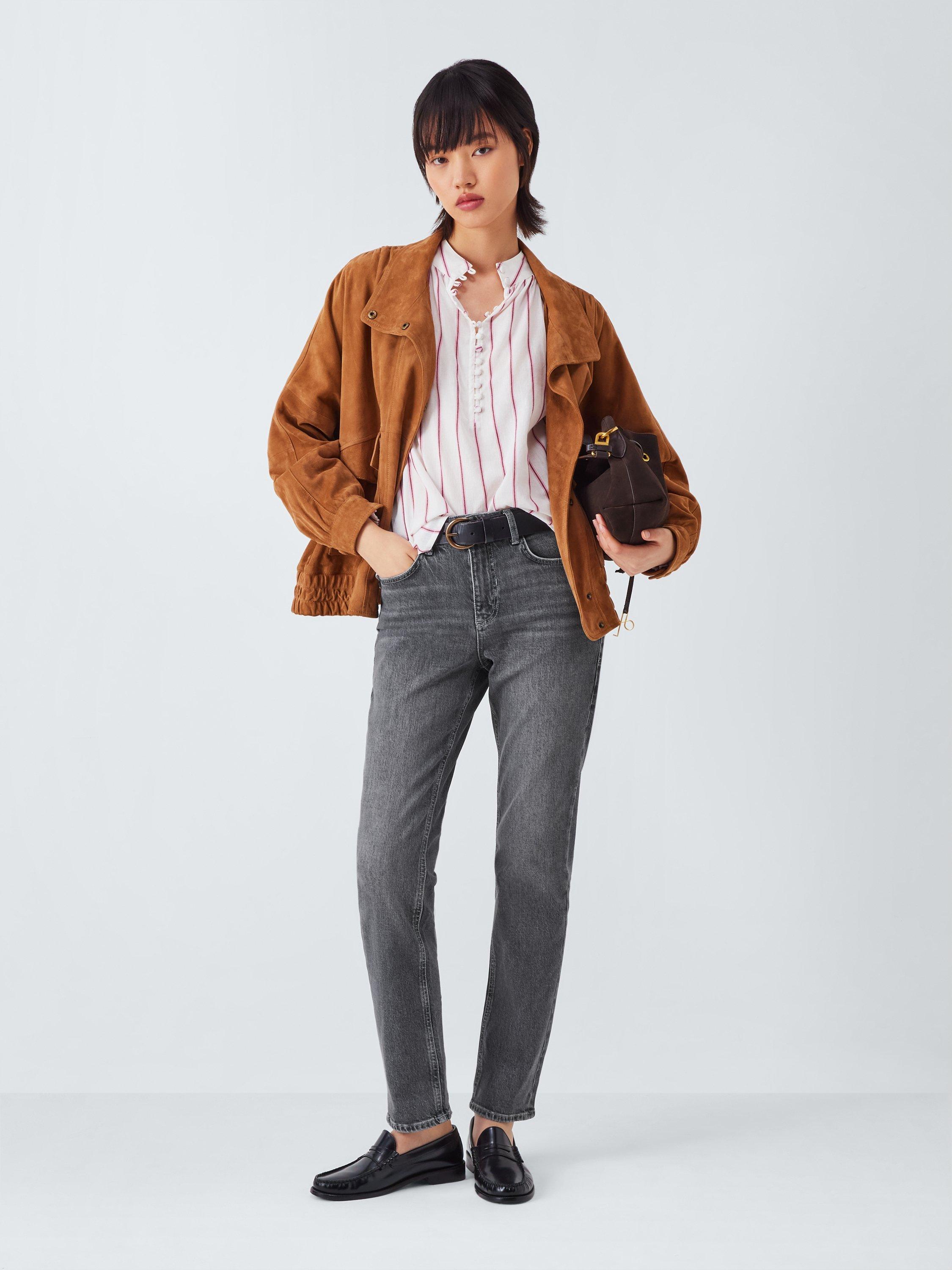 Product image 3 of 6, which shows AND/OR Silverlake Slim Leg Jeans, Washed Grey, W26/L30