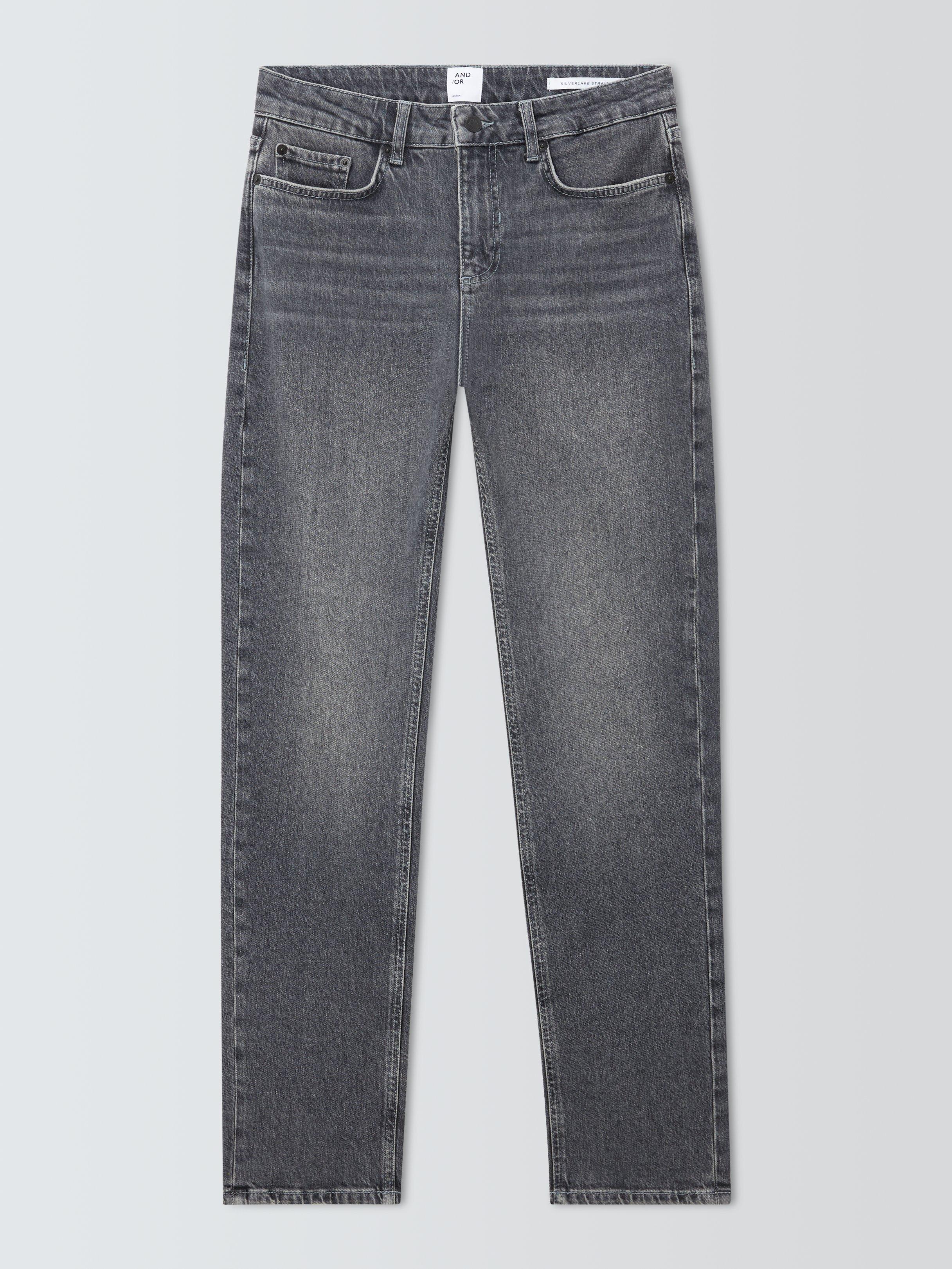Product image 4 of 6, which shows AND/OR Silverlake Slim Leg Jeans, Washed Grey, W26/L30