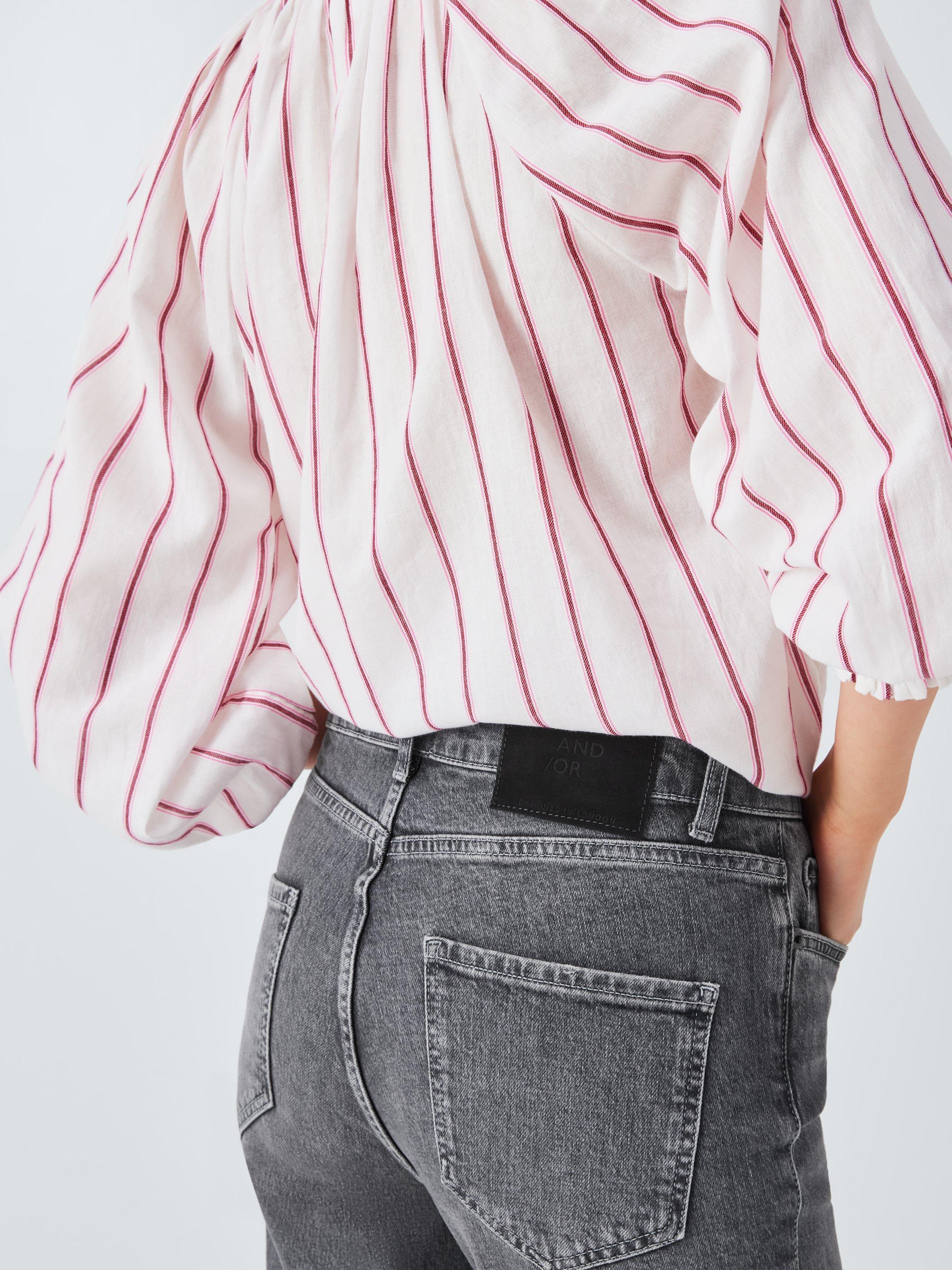 Product image 6 of 6, which shows AND/OR Silverlake Slim Leg Jeans, Washed Grey, W26/L30