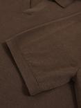 Reiss Duchie Merino Wool Polo Shirt, Chocolate Brown