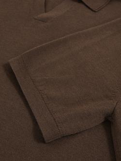 Reiss Duchie Wool Polo Shirt - view 2, Chocolate Brown