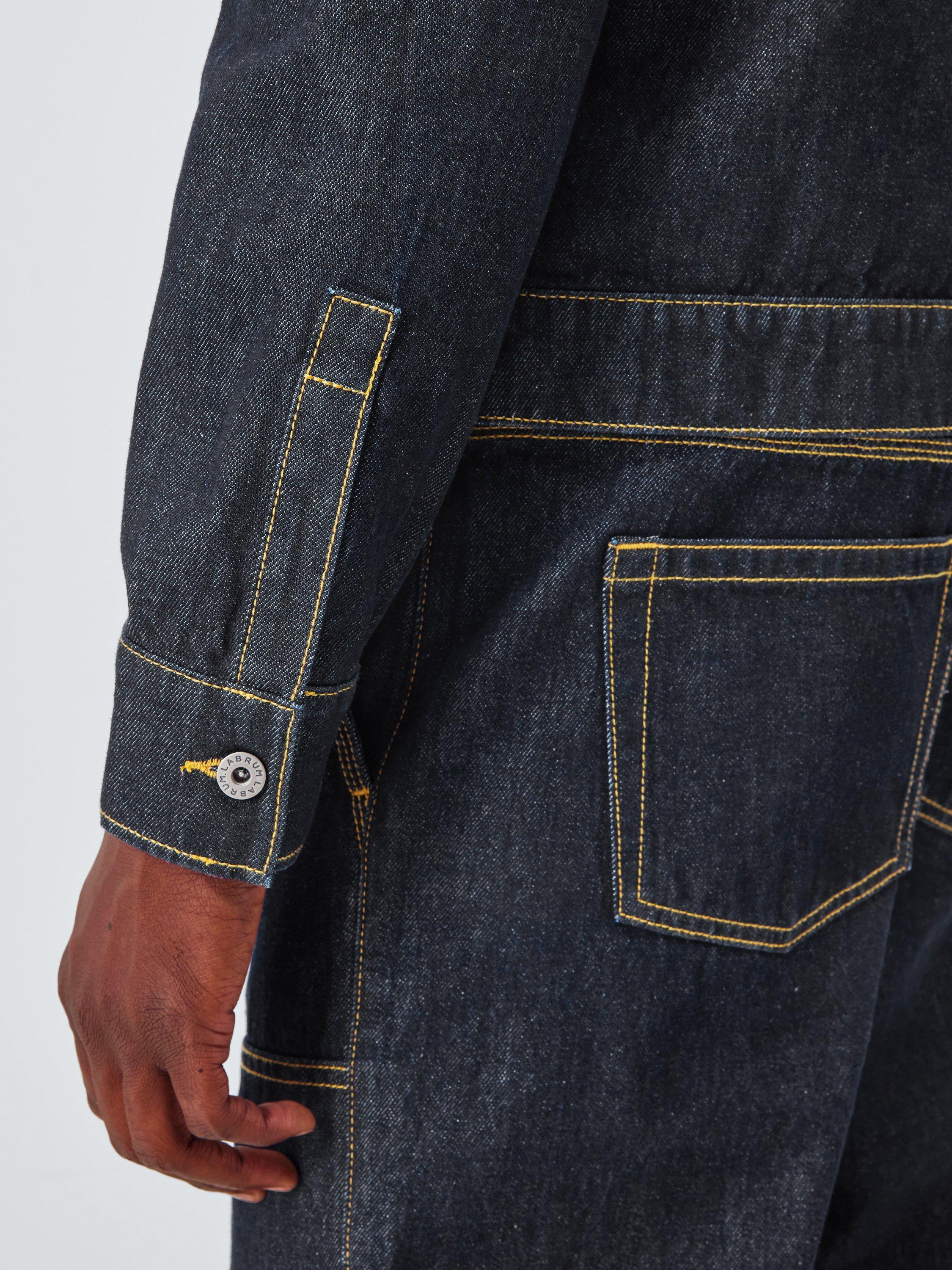 Product image 6 of 7, which shows John Lewis x LABRUM Panelled Denim Jacket, Raw Denim, S