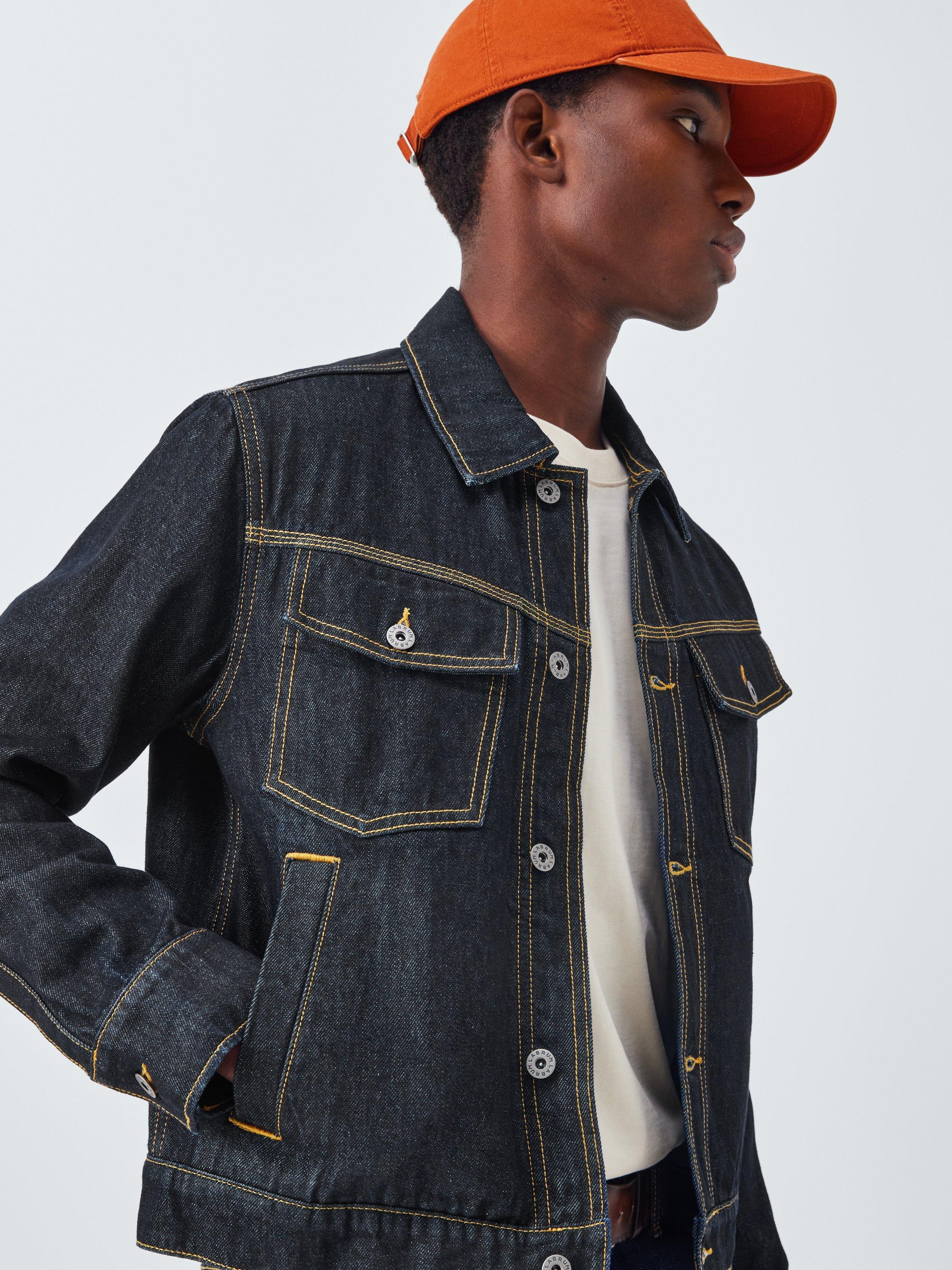 Product image 7 of 7, which shows John Lewis x LABRUM Panelled Denim Jacket, Raw Denim, S