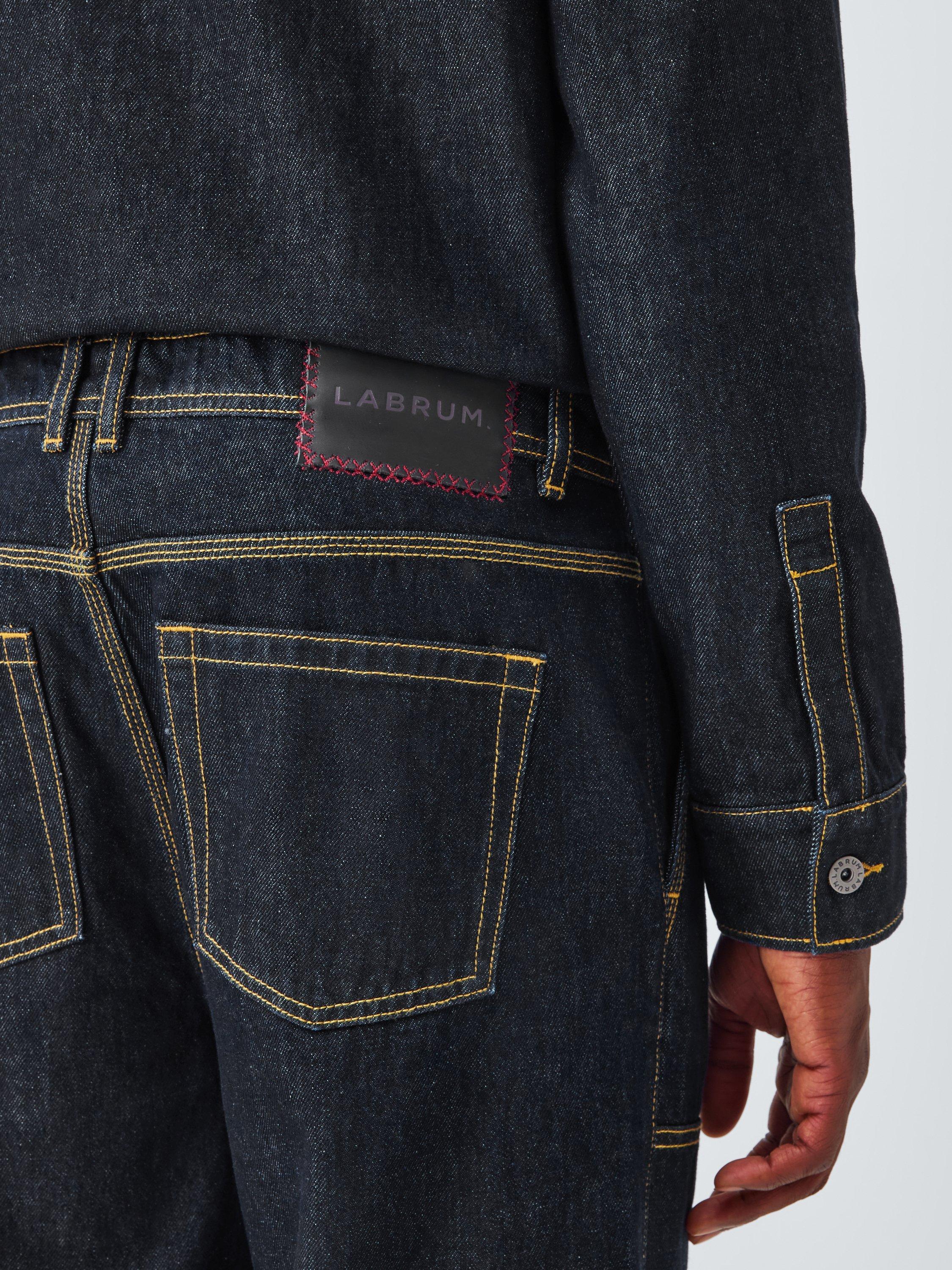 Product image 5 of 6, which shows John Lewis x LABRUM Panelled Jeans, Raw Denim, 34R